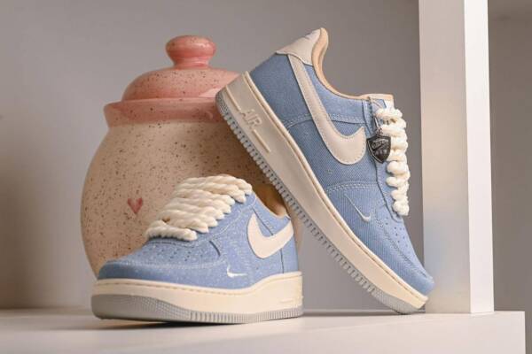 Nike Air Force Low Dusty Blue Suede